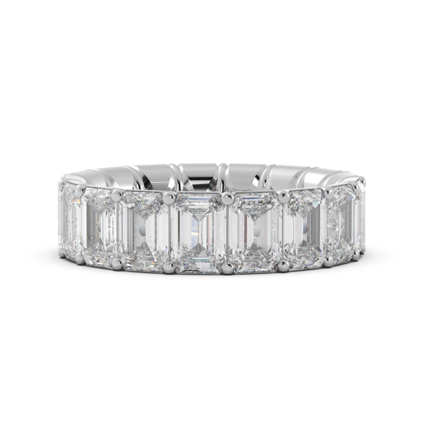 6.30tw Emerald Cut Diamond Eternity Band