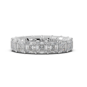 6.80tw Asscher Cut Diamond Eternity Band