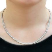14K White Gold 4.00tw Tennis Necklace