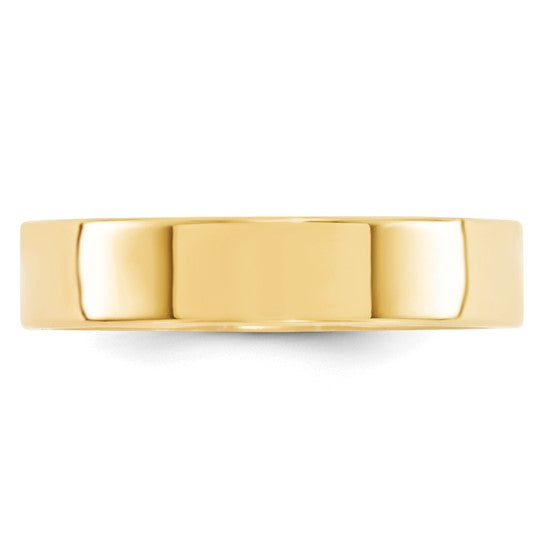 5MM Yellow Gold Flat Wedding Band