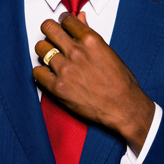 8MM Yellow Gold Wedding Band
