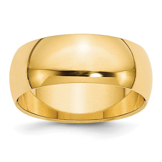 8MM Yellow Gold Wedding Band