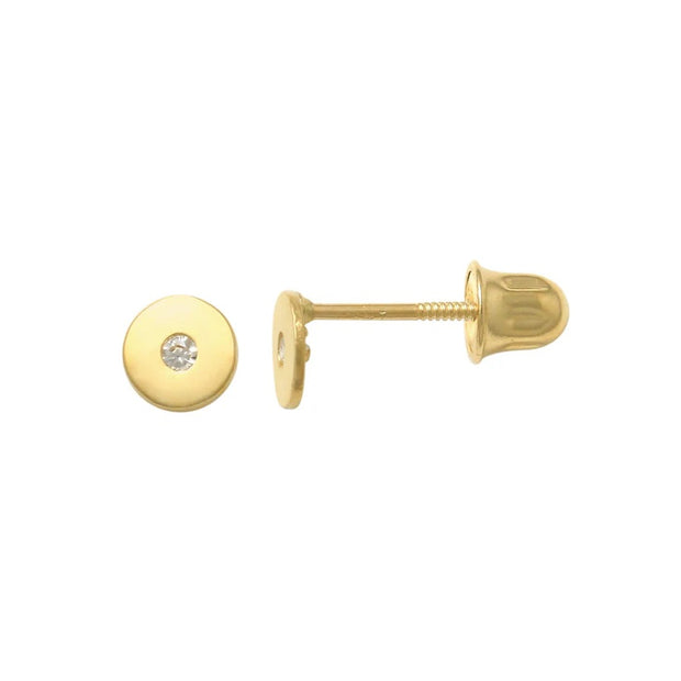 14K Cubic Zircoinia Children's Earrings