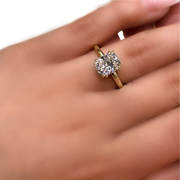 2.43ct Solitaire Laboratory Grown Elongated Cushion Cut Diamond Engagement Ring
