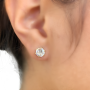 14K Yellow Gold 2.17 Carat Lab Grown Diamond Studs