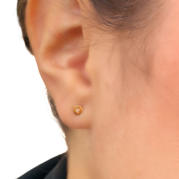 14K Cubic Zircoinia Children's Earrings