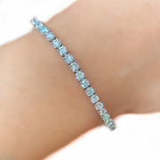 14 Karat White Gold Laboratory Grown Diamond Tennis Bracelet