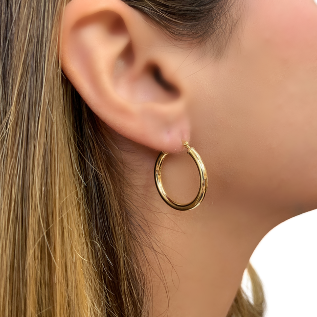 14K Yellow Gold Small Hoop Earrings
