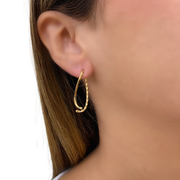 14k Yellow Gold Wishbone Earrings