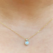14K Yellow Gold Pearl Necklace