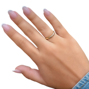 14 Karat Yellow Gold Contour Wave Band