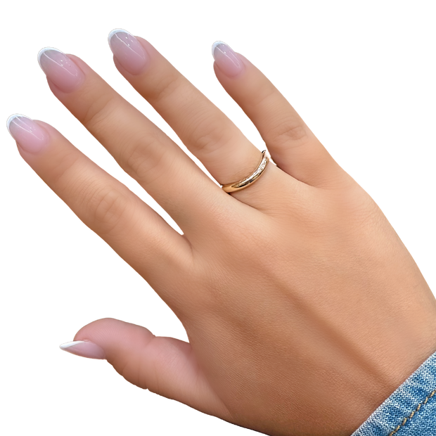 14 Karat Yellow Gold Contour Wave Band