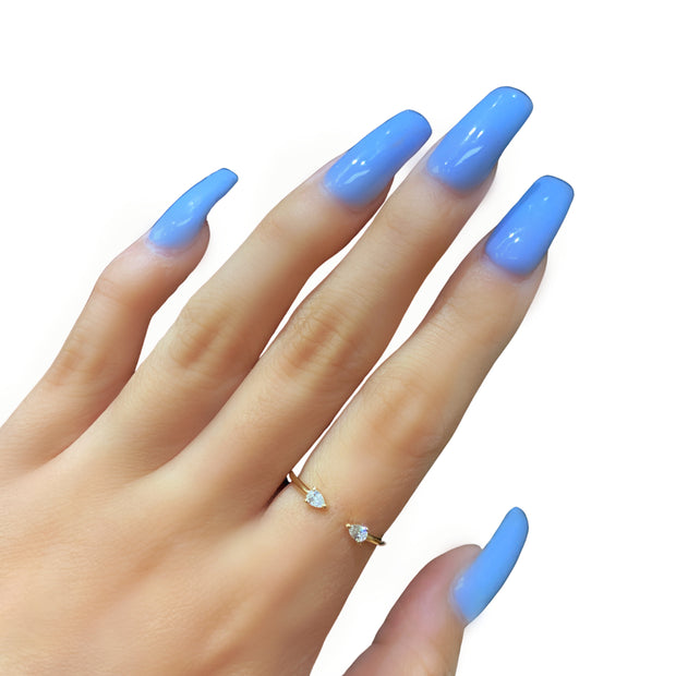 14K Open Band Diamond Ring