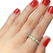 14K Gold Bezel Set Diamond Band