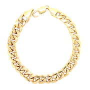 14K Gold Semi Solid Cuban Link Bracelet