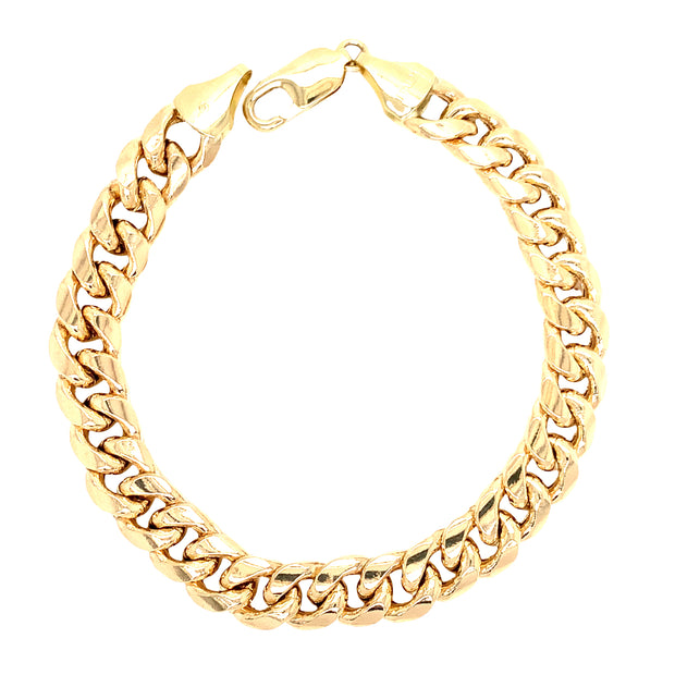 14K Gold Semi Solid Cuban Link Bracelet
