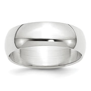 7MM White Gold Wedding Band