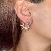 Rose Gold Starburst Earrings