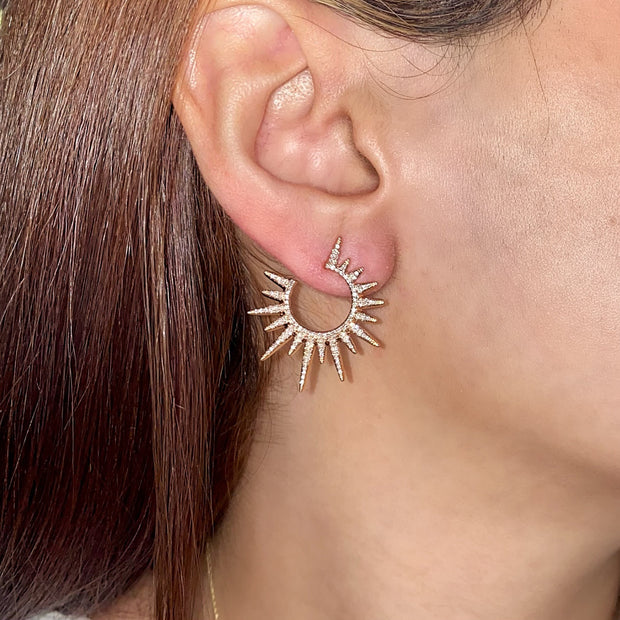 Rose Gold Starburst Earrings