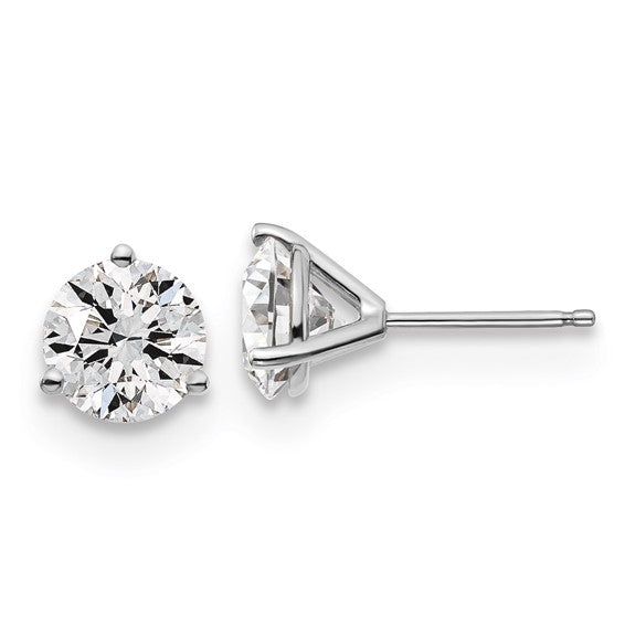 3.00tw Laboratory-Grown Diamond Studs in 14K White Gold