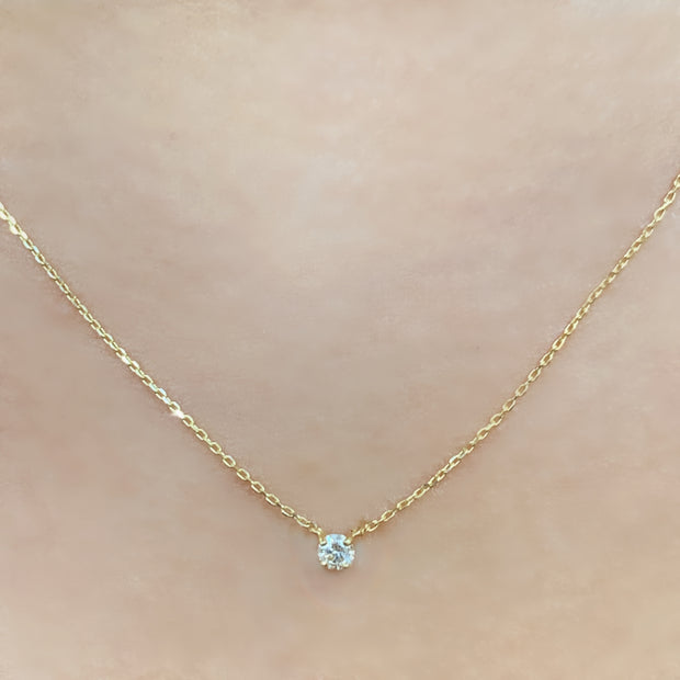 14K Yellow Gold Diamond Necklace