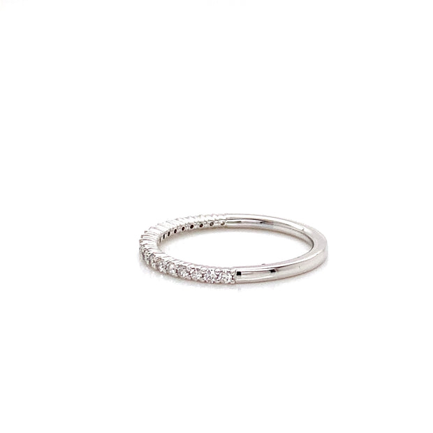 14K White Gold .25tw Diamond Wedding Band