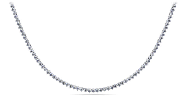 14K White Gold 4.00tw Tennis Necklace