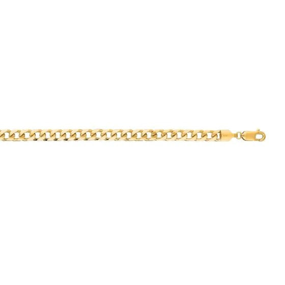 14K Gold Semi Solid Cuban Link Chain 24"