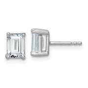 14K White Gold 2.00tw Emerald Cut Laboratory Grwon Diamond Studs
