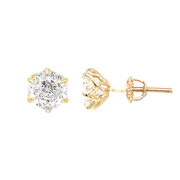 14K Yellow Gold 2.17 Carat Lab Grown Diamond Studs