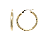 14K Yellow Gold Medium Hoop Earrings