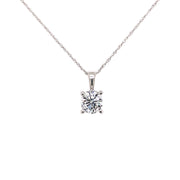 14K White Gold 1.00ct Lab Grown Diamond Necklace