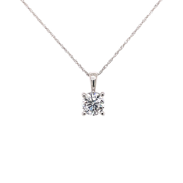 14K White Gold 1.00ct Laboratory Grown Diamond Necklace
