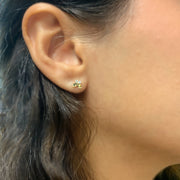 14K Gold Cubic Zirconia Butterfly Children's  Earrings