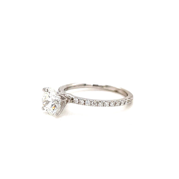 1.55ct tw Laboratory-Grown Pave Engagement Ring
