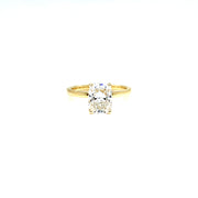 2.09ct Solitaire Laboratory Grown Elongated Cushion Cut Diamond Engagement Ring