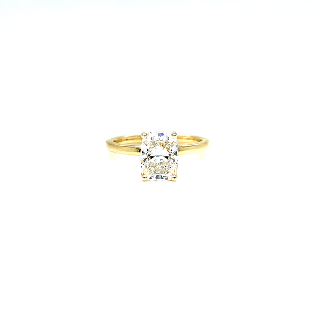 2.09ct Solitaire Laboratory Grown Elongated Cushion Cut Diamond Engagement Ring