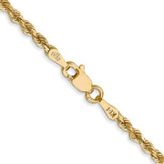14K Solid Rope Chain 2.25MM 18"