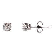 1/3 CTW Natural Diamond Stud Earrings in 14K White Gold