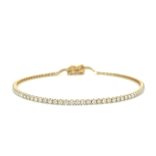 14K 1.25ctw Yellow Gold Tennis Bracelet
