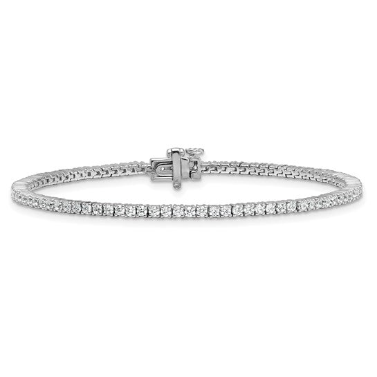 14K White Gold 2.00CTW Lab Grown Tennis Bracelet