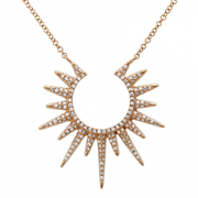 Rose Gold Starburst Diamond Necklace