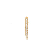 14K Yellow Gold Hexagon Hoop Earrings