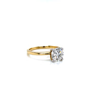 14K & Platinum Two Toned Solitaire 1.50ct Natural Diamond Engagement Ring