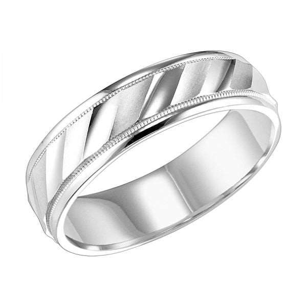 6MM Textured Wedding Band