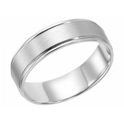6MM Flat Satin Finish Wedding Band
