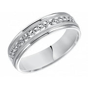 14K Textured Men's Wedding Band