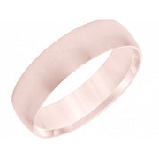 14K Rose Gold Brushed Band