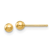 14K 3MM Gold Ball Studs