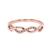 14K Rose Gold Twisted Stackable Band